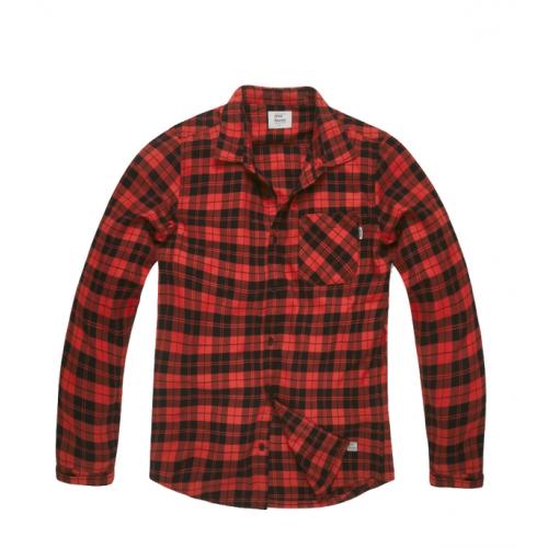 Košile Vintage Industries Riley Flannel - červená