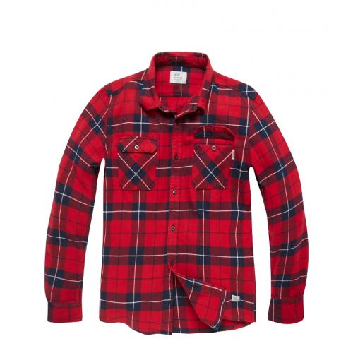 Košeľa Vintage Industries Sem  Flannel - červená