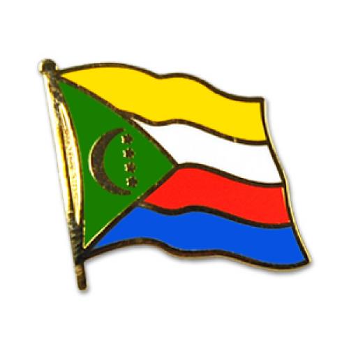 Odznak (pins) 20mm vlajka Komory - barevný
