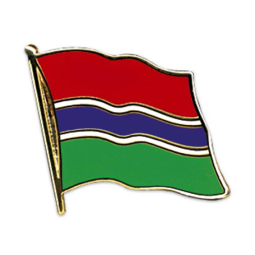 Odznak (pins) 20mm vlajka Gambie - barevný