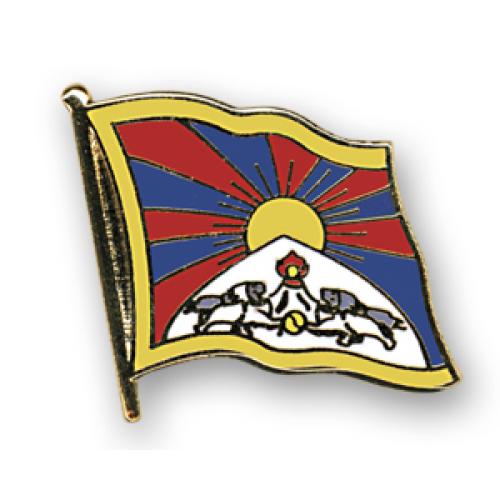 Odznak (pins) 20mm vlajka Tibet - barevný