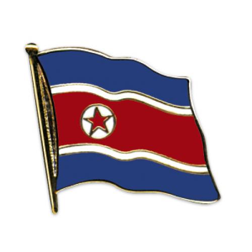 Odznak (pins) 20mm vlajka Severní Korea - barevný