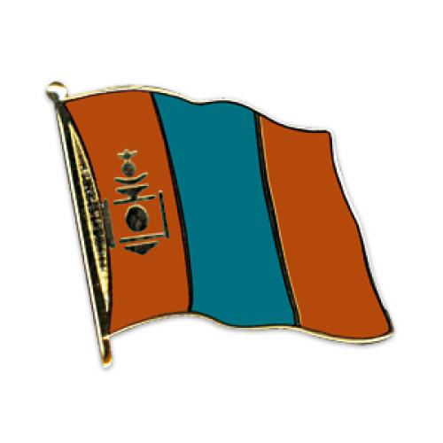 Odznak (pins) 20mm vlajka Mongolsko - barevný