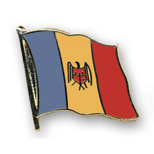 Odznak (pins) 20mm vlajka Moldávie - barevný