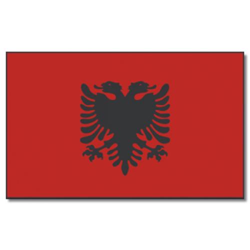 Vlajka Albánsko 30 x 45 cm na tyčke