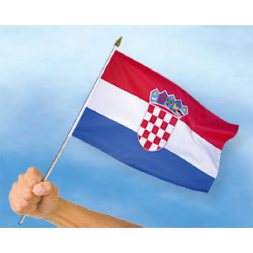 Vlajka Chorvátsko 30 x 45 cm na tyčke