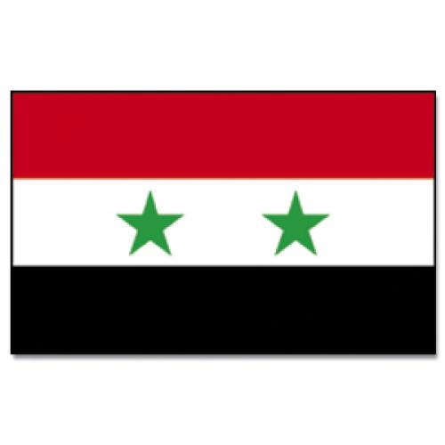 Vlajka Sýria 30 x 45 cm na tyčke