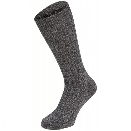 Ponožky štýl BW s pätou extra vysoké - šedé