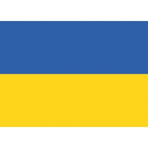 Samolepka vlajka Ukrajina 14,8x21 cm 1 ks
