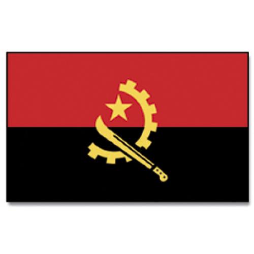 Vlajka Angola 30 x 45 cm na tyčke