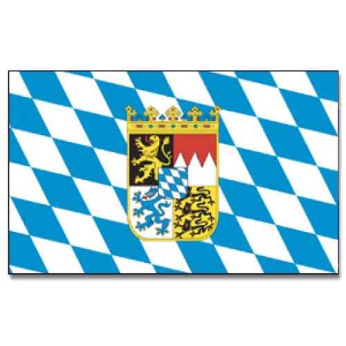 Vlajka Bavorsko se znakem 30 x 45 cm na tyčce