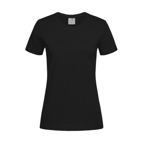 Tričko dámské Stedman Fitted s kulatým výstřihem - černé