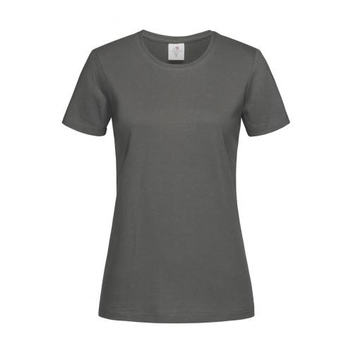 Tričko dámské Stedman Fitted s kulatým výstřihem - tmavě šedé
