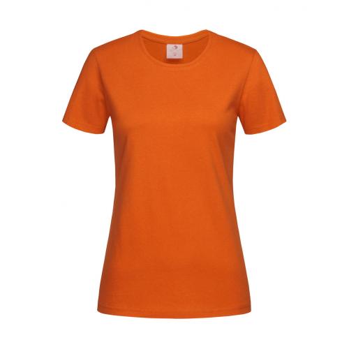 Tričko dámske Stedman Fitted s okrúhlym výstrihom - oranžové