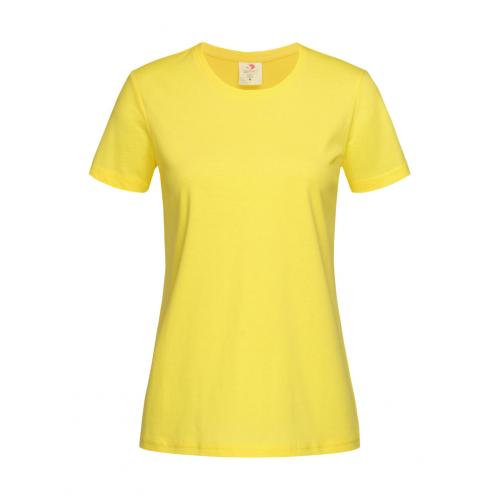 Tričko dámske Stedman Fitted s okrúhlym výstrihom - žlté