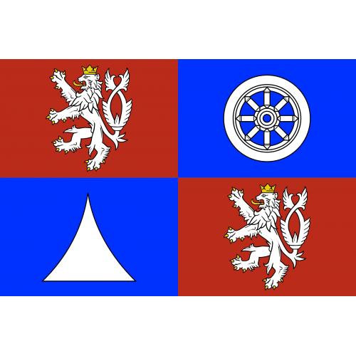 Samolepka vlajka krajská Liberecký kraj (ČR) 21x29,7 cm 1 ks