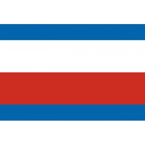 Samolepka vlajka krajská Trenčínský kraj (SR) 14,8x21 cm 1 ks