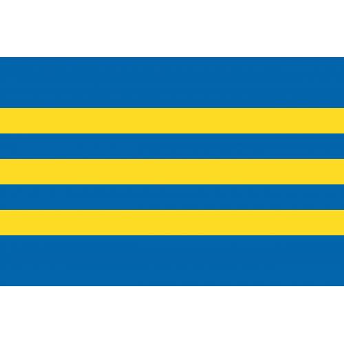 Samolepka vlajka krajská Trnavský kraj (SR) 10,5x14,8 cm 1 ks