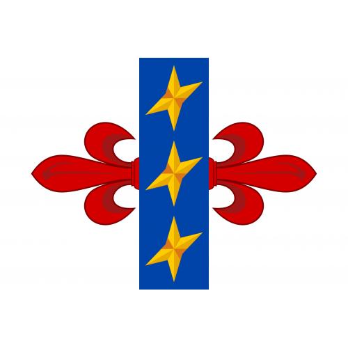 Samolepka vlajka mesto Černčice (ČR) 14,8x21 cm 1 ks