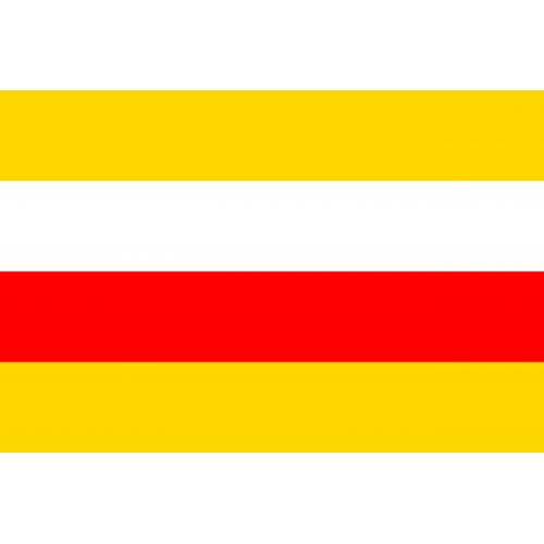 Samolepka vlajka mesto Vroutek (ČR) 21x29,7 cm 1 ks