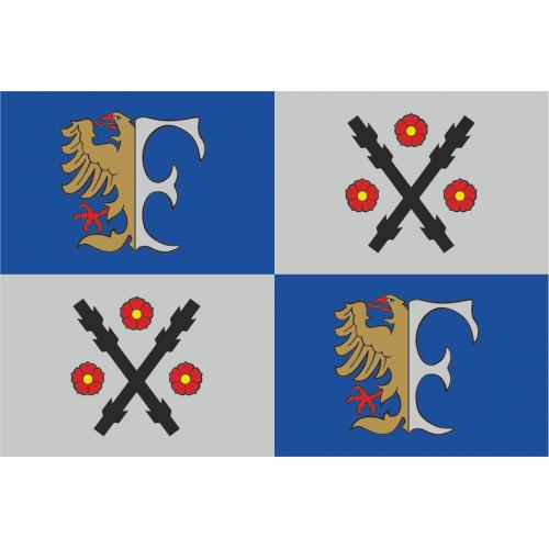 Samolepka vlajka mesto Frýdek-Místek (ČR) 21x29,7 cm 1 ks
