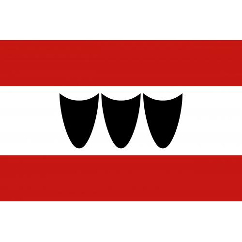 Samolepka vlajka mesto Třebíč (ČR) 21x29,7 cm 1 ks