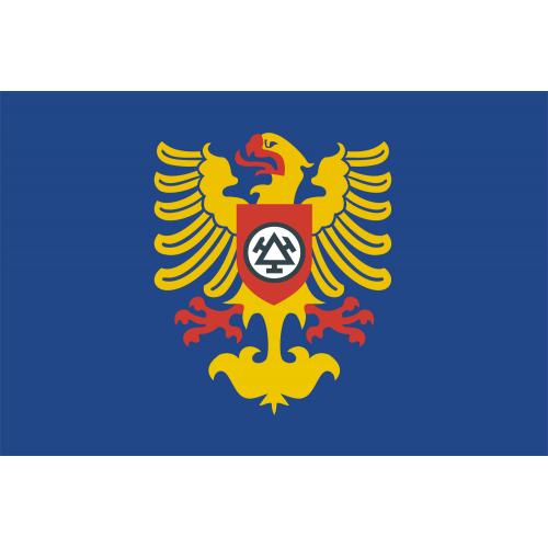Samolepka vlajka mesto Třinec (ČR) 21x29,7 cm 1 ks