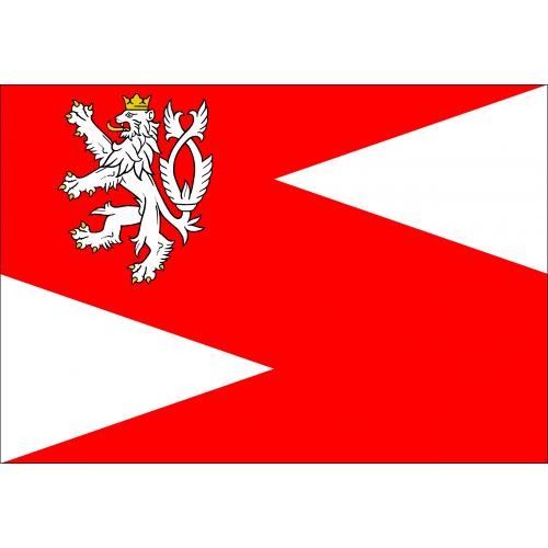 Samolepka vlajka mesto Slaný (ČR) 21x29,7 cm 1 ks