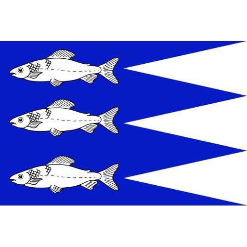 Samolepka vlajka město Aš (ČR) 21x29,7 cm 1 ks