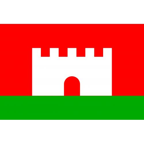 Samolepka vlajka město Lysá nad Labem (ČR) 14,8x21 cm 1 ks
