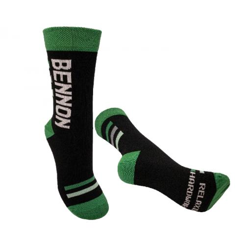 Ponožky Bennon Bennonky Relaxing Hardworker - černé-zelené