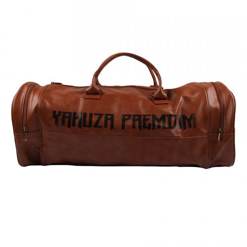 Taška kožená Yakuza Premium Skull - hnedá