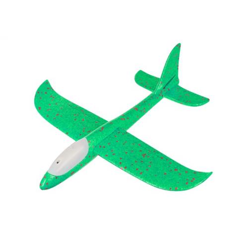 Polystyrenové letadlo Blue Glider LED - zelené