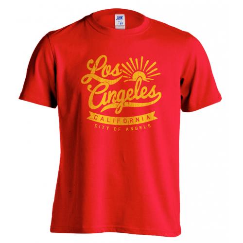 Tričko 1Te Los Angeles California - červené