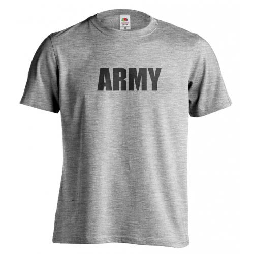 Tričko 1Te Army - svetlo sivé
