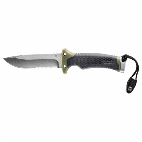 Nůž Gerber Ultimate Survival s kombinovaným ostřím - šedý