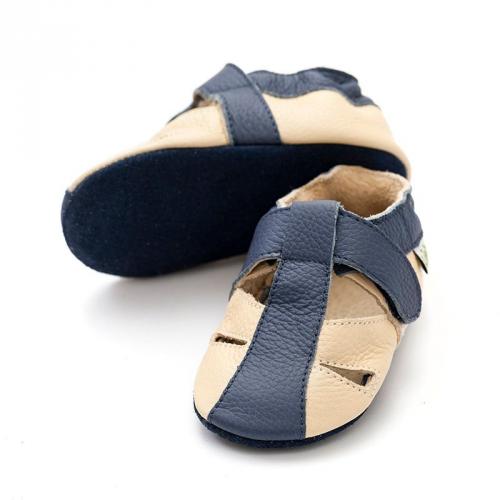 Kožené sandálky Liliputi Soft Sandals Atacama - béžové