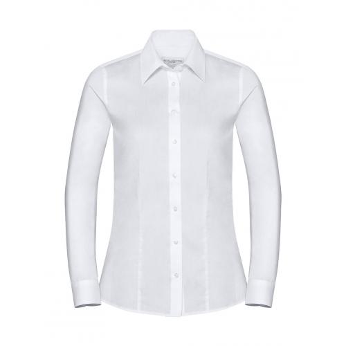 Košile dámská dlouhý rukáv Rusell Tailored Coolmax - bílá