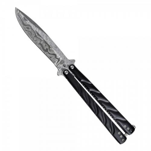 Nůž motýlek Steel Claw Knives Damask - černý