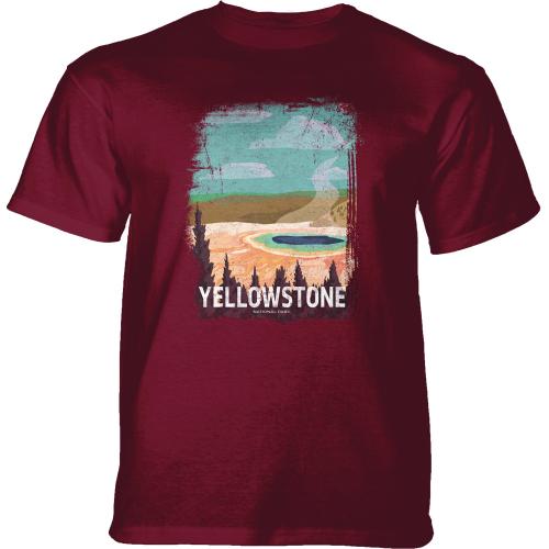 Tričko unisex The Mountain USA Yellowstone - červené