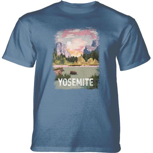 Tričko unisex The Mountain  USA Yosemite - modré