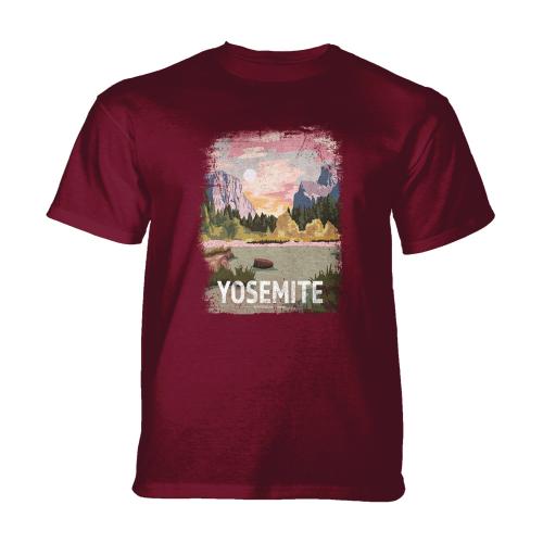 Tričko dámske The Mountain USA Yosemite - červené