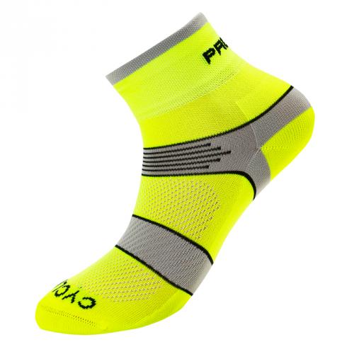 Cyklistické ponožky Progress Cycling - žluté-šedé