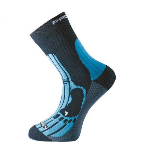 Turistické ponožky Progress Merino - šedé-modré