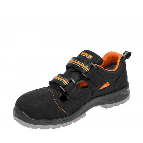 Sandále Bennon Nux S1P ESD NM - čierne-oranžové