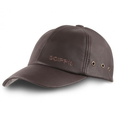 Australská kšiltovka Scippis Leather Cap - hnědá