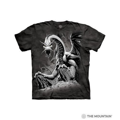 Tričko unisex The Mountain Black Dragon - šedé