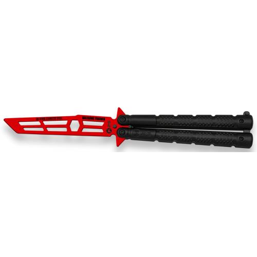 Nôž motýlik K25 Trainer - čierny-červený