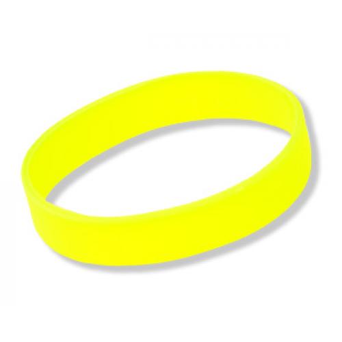 Silikonový náramek - žlutý svítící