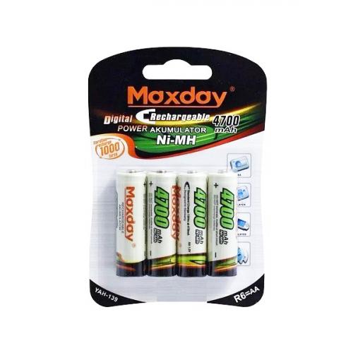 Nabíjacia batéria Maxday 4700 mAh AA 4 ks